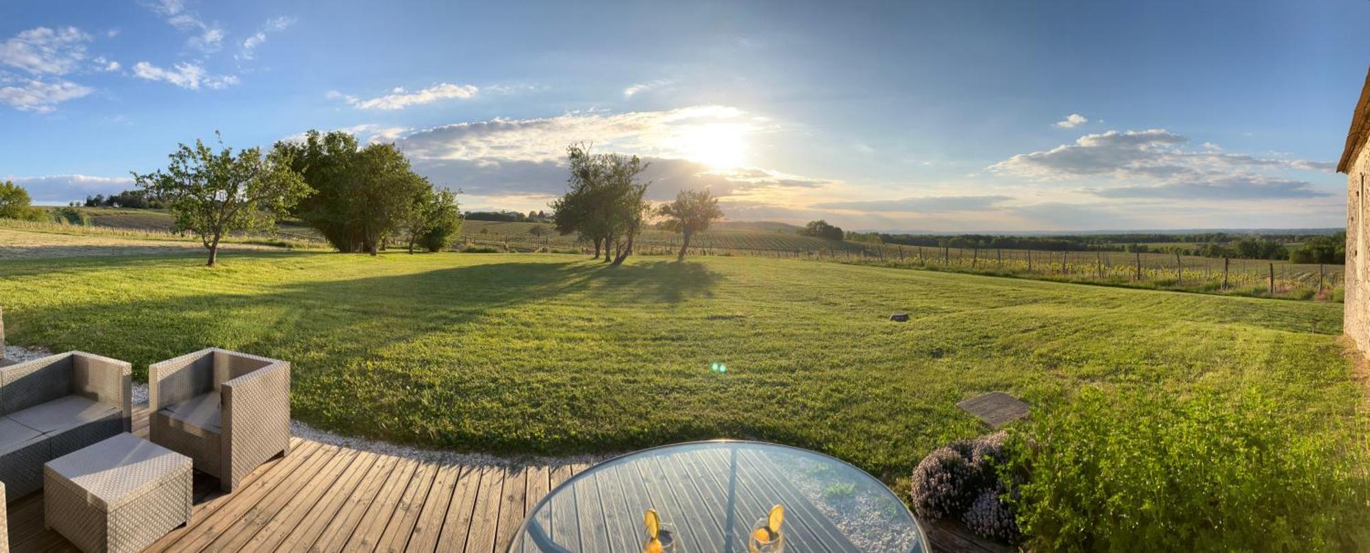 Perigourdine Avec Spa Et Vue Pomport Extérieur photo