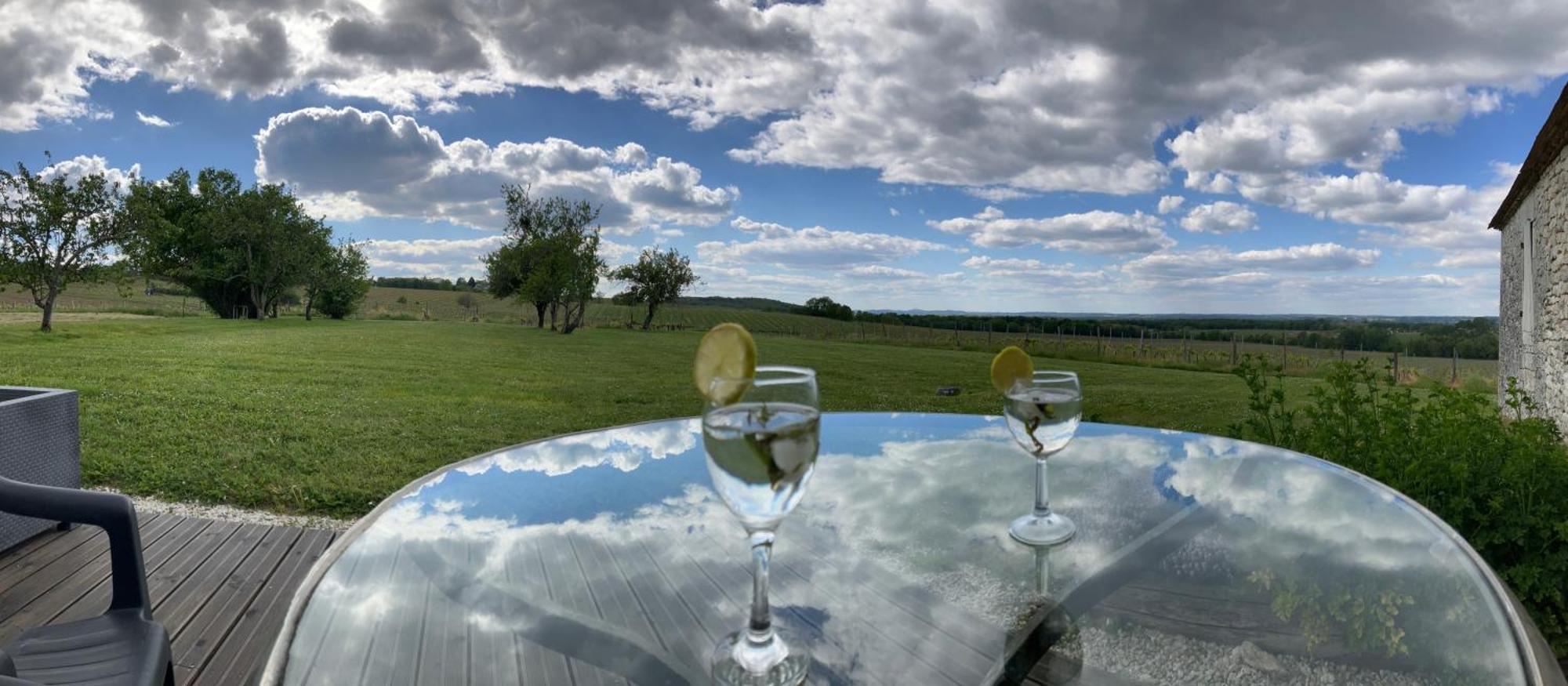 Perigourdine Avec Spa Et Vue Pomport Extérieur photo