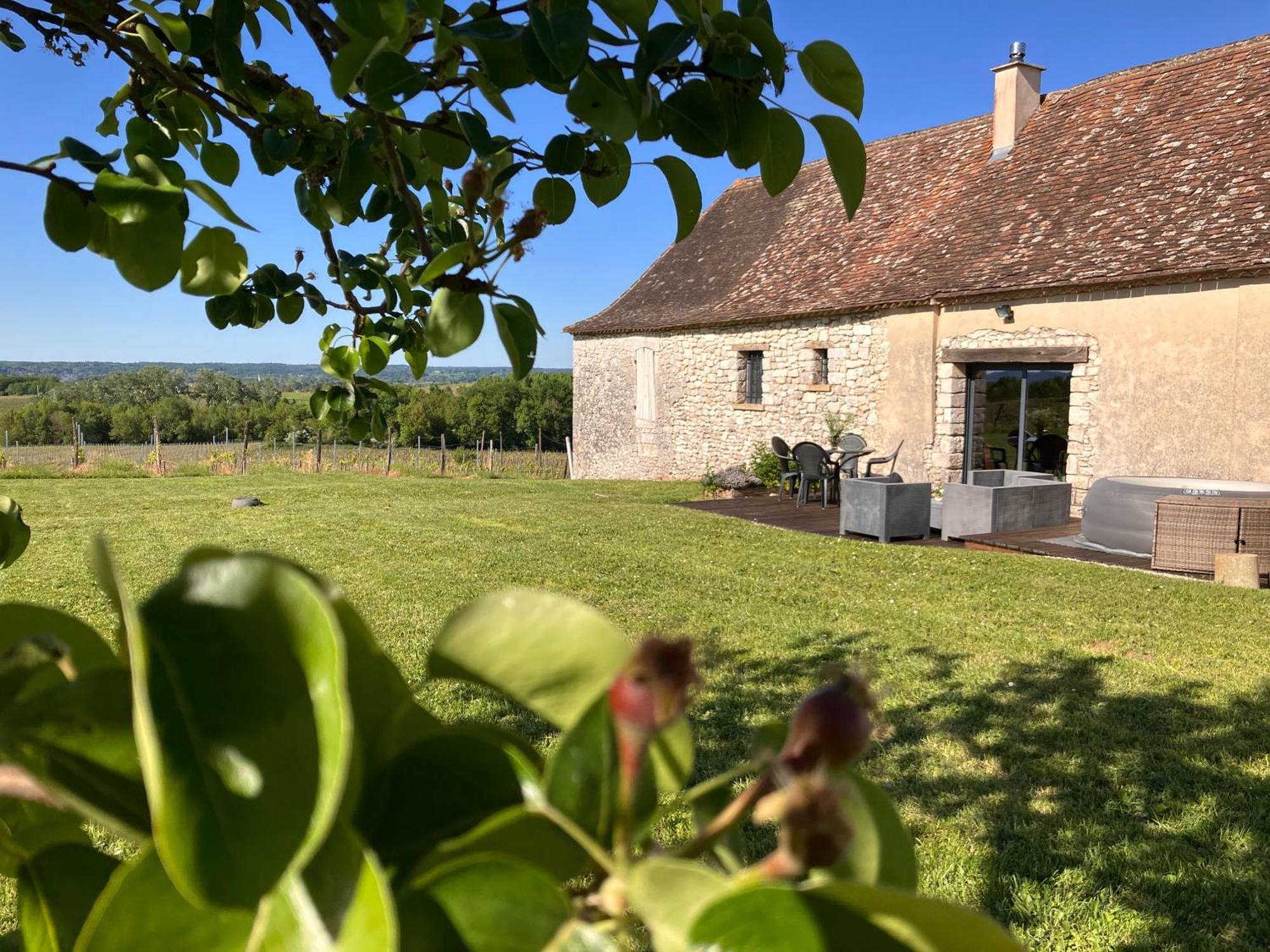 Perigourdine Avec Spa Et Vue Pomport Extérieur photo